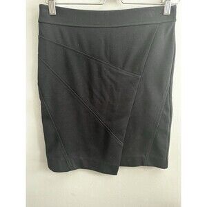 Simply Vera Wang Black Pencil Skirt Stretch Slit XS Pull-On